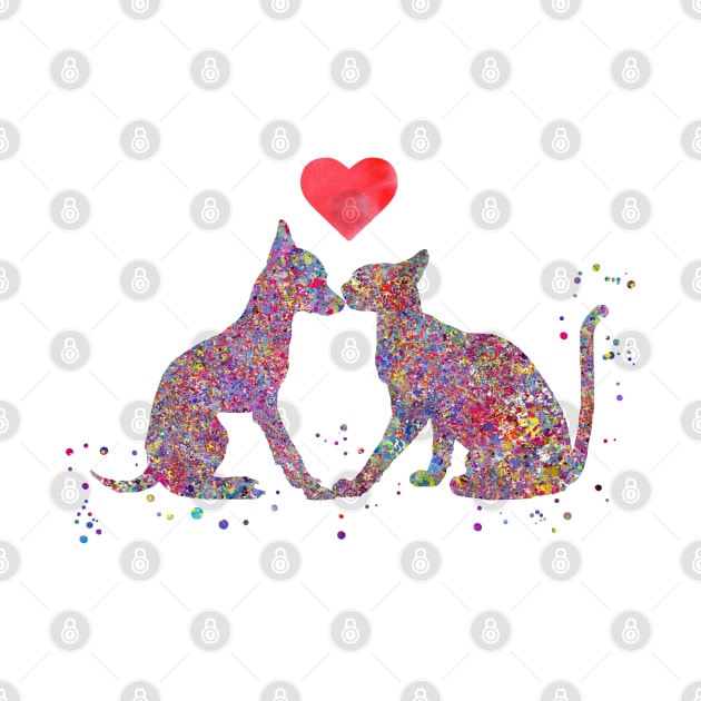 Cat and dog kissing by RosaliArt