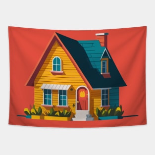 Cute House Tapestry