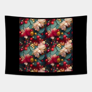 dreamy floral christmas Tapestry