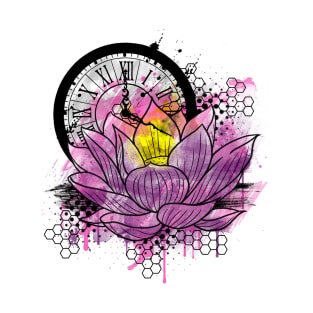 A Tranquil Time - Abstract Lotus T-Shirt