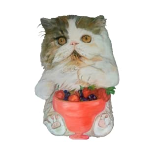 Kitten with Fruit Smoothie T-Shirt