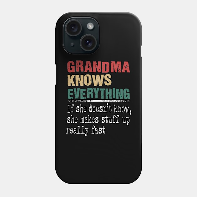 Grandma Knows Everything If She Doesn't Know Mother's Day Phone Case by Foshaylavona.Artwork