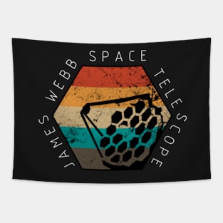 vintage retro James Webb Space Telescope Retro Cosmic JWST Vintage Space Tapestry