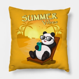 SUMMER VIBES, PANDA Pillow