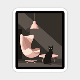 Century Modern Cat Interiors Magnet