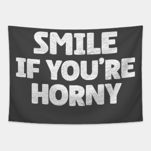 Funny Offensive Adult Humor - Smile If You're Horny Tapestry