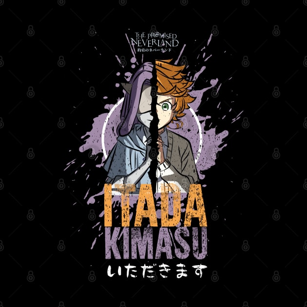 THE PROMISED NEVERLAND: ITADAKIMASU (GRUNGE STYLE) by FunGangStore