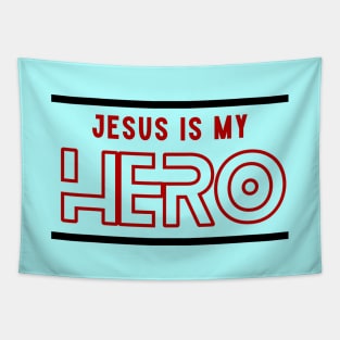 Jesus Is My Hero | Christian Typography Tapestry