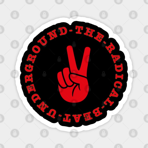 THE RADICAL BEAT UNDERGROUND Red Logo Magnet by Danny Germansen