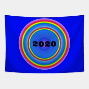 The Year 2020 in Rainbow Colors 1 Tapestry