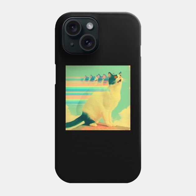 Cat on Acid Phone Case by Curious Craze