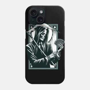 Gambling meme grim reaper death Phone Case