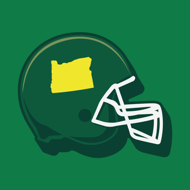 Oregon Outline Football Helmet by SLAG_Creative