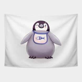 Penguin Ready For Fish (Plain) Tapestry