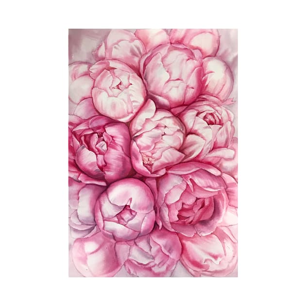 Rose peonies by Oksana Creates