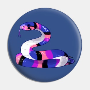 Genderfluid Snake Pin