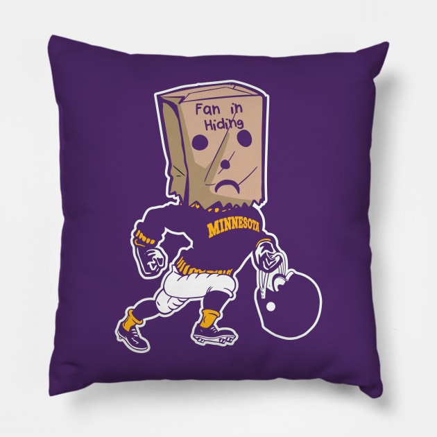 Minnesota Fan In Hiding Pillow by darklordpug