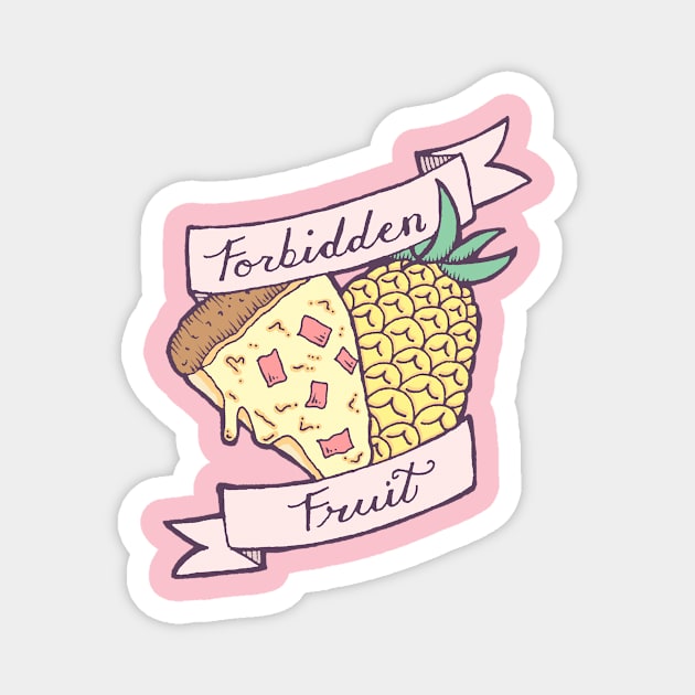 Romantic Forbidden Fruit Pineapple Pizza Magnet by FatCatSwagger