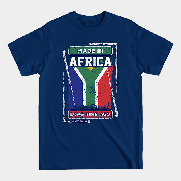 Africa Flag Born Distressed Novelty Gift - African Pride - T-Shirt