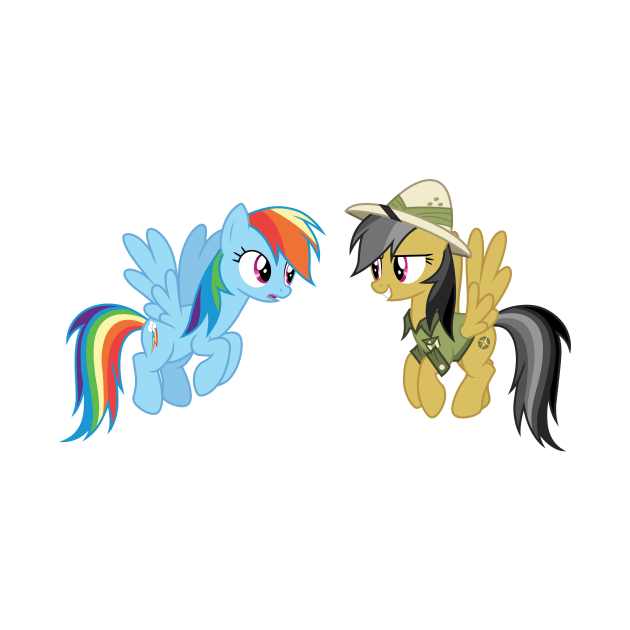 Rainbow Dash and Daring Do by CloudyGlow