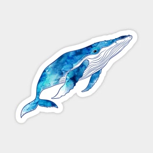 Watercolor Whale Magnet