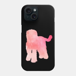 Pink Goldendoodle / Labradoodle Silhouette Phone Case