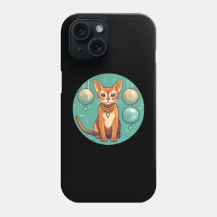 Abyssinian Cat Xmas Ornament, Love Cats Phone Case