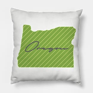 State of Oregon, green Pillow