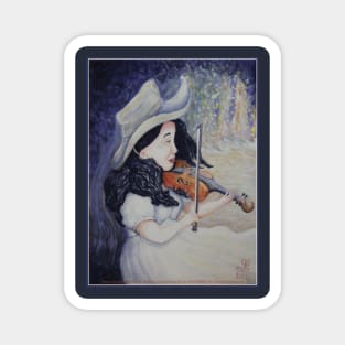 Woman's Autumnal Twilight Serenade Magnet