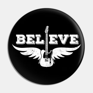 Believe Guitar Wings T-Style Electric Guitar Pin