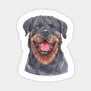 Rottweiler Watercolor Art Magnet