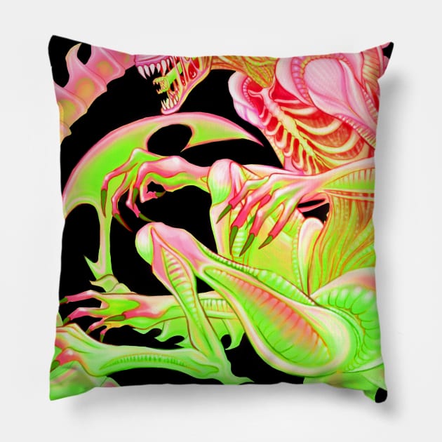 Alien Alt color Pillow by Bethaliceart