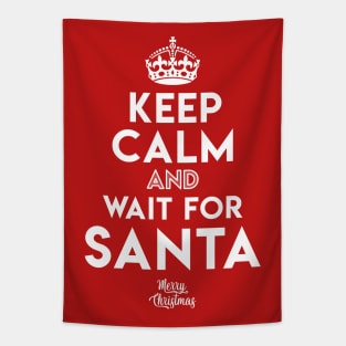 Keep Calm and Wait for Santa Tapestry