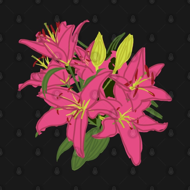 Flowers Stargazer Lily by ellenhenryart