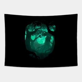 Deep Forest watercolor painting Tapestry