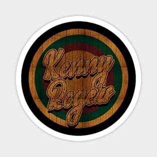 Circle Retro Kenny Rogers Magnet