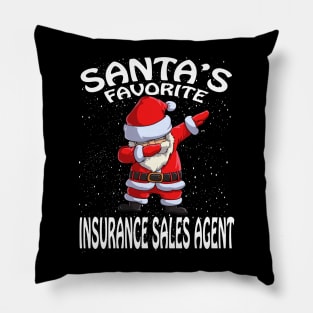 Santas Favorite Insurance Sales Agent Christmas Pillow