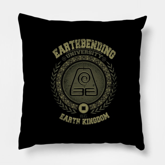 Earthbending Toph university - Bumi Earth kingdom - Avatar last airbender Pillow by Typhoonic