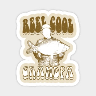 Reel Cool Grandpa Retro Design Magnet