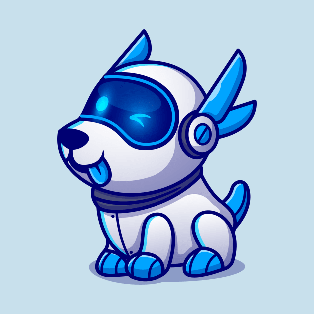 Cute Dog Robot Cartoon by Catalyst Labs