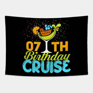 Funny 7th Birthday Cruise Tapestry