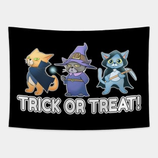 Three Halloween Cat Tapestry