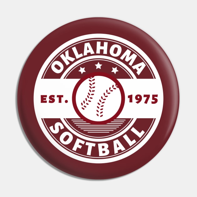 Oklahoma Sooners University Softball Pin by College Town Apparel