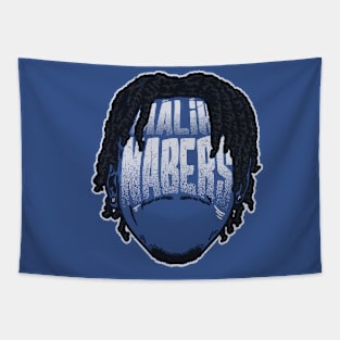 Malik Nabers New York G Player Silhouette Tapestry