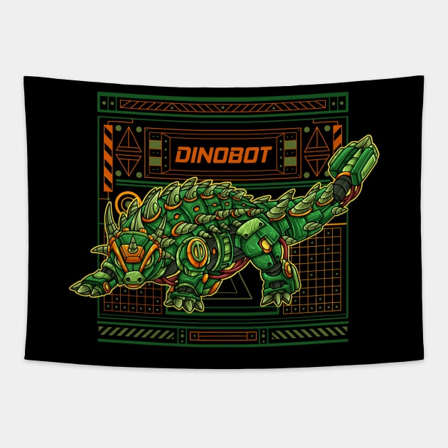 DINOBOT ( Stegosaurus ) Tapestry by Startwork