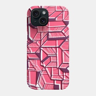 Geometric abstract art pink Phone Case