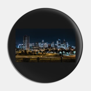 Denver Colorado Skyline at Night Pin