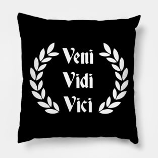 Veni Vidi Vici - Latin saying by Gaius Julius Caesar T-Shirt Pillow