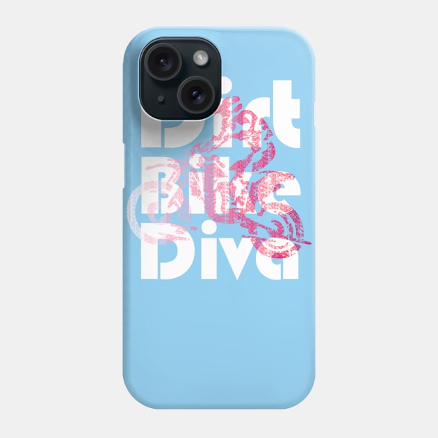 Dirt Bike Diva Grunge DirtBike Motocross Supercross Biking Girl Phone Case by Bezra