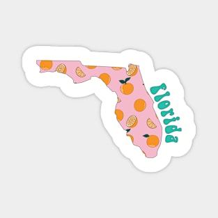 Florida Orange State Outline Magnet